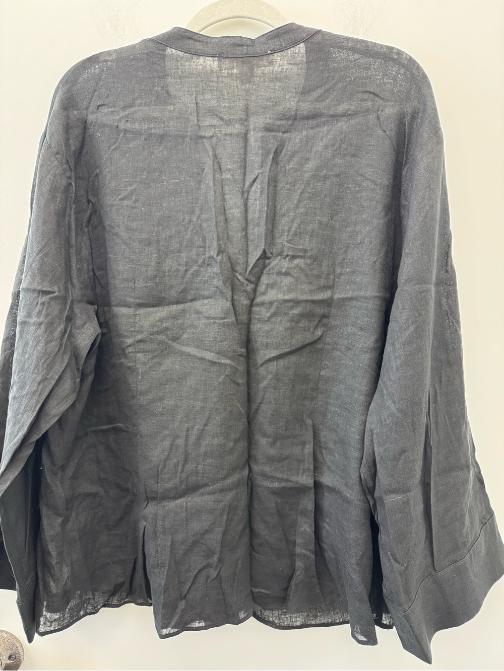 Michael Kors Black Tie-Front Long Sleeve Blouse - Picture 5 of 5